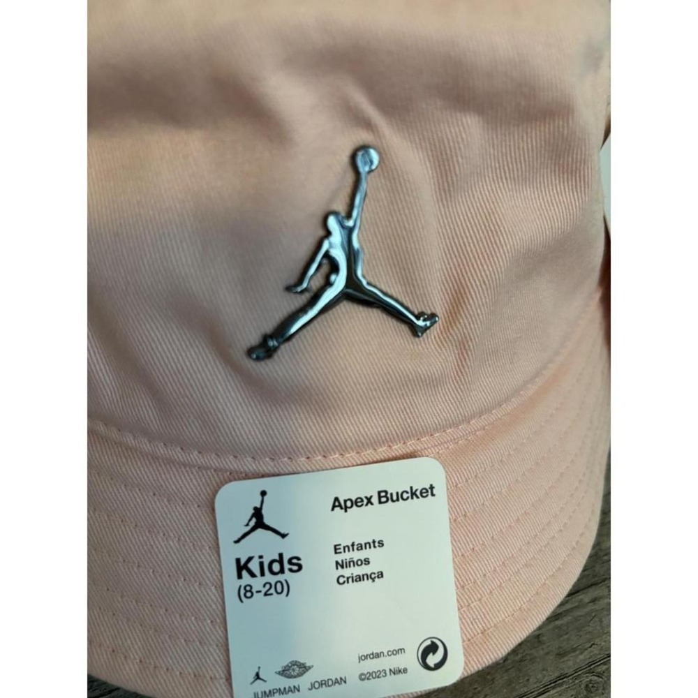Kids Jordan Apex Bucket Hat Peach Pink‎ Jumpman Logo Size 8 20